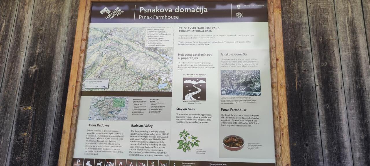 Apartament Turisticna Kmetija Psnak Mojstrana Zewnętrze zdjęcie